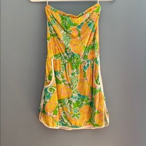 XS lilly pulitzer DRESS(w/ shorts) ROMPER skort